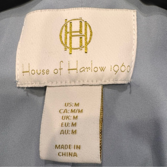 House of Harlow 1960 X Revolve Women’s Powder Blue Blazer Jacket Sz Medium - Picture 6 of 11